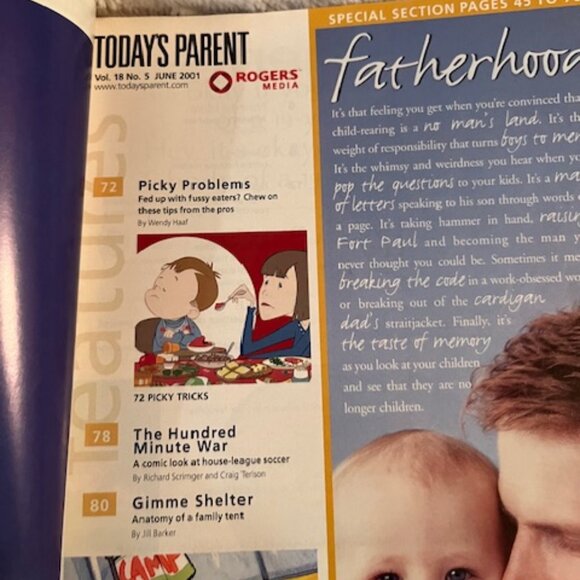 2/$25 Today's Parent Canada's Parenting Magazine June 2001 Vol 18 No 5 Vintage - Picture 2 of 6